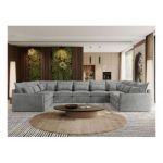 Narożnik - VERSO U 9M - uniwersalny - jasnoszary, welvet