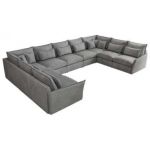 Narożnik - VERSO U 9M - uniwersalny - jasnoszary, welvet