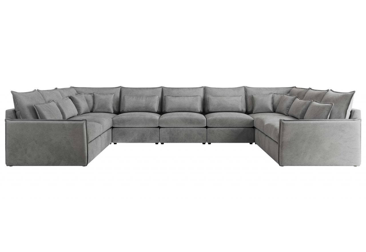 Narożnik - VERSO U 9M - uniwersalny - jasnoszary, welvet