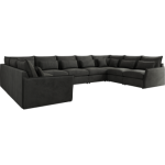 Narożnik - VERSO U 9M - uniwersalny - ciemnoszary, welvet