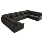 Narożnik - VERSO U 9M - uniwersalny - ciemnoszary, welvet