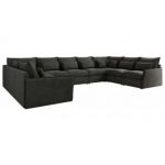 Narożnik - VERSO U 9M - uniwersalny - ciemnoszary, welvet