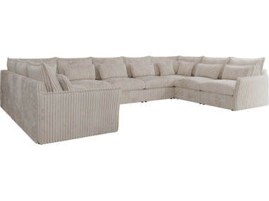 Narożnik - VERSO U 9M - uniwersalny - beżowy, sztruks