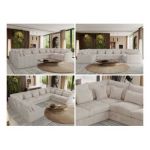 Narożnik - VERSO U 9M - uniwersalny - beżowy, sztruks