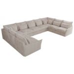 Narożnik - VERSO U 9M - uniwersalny - beżowy, sztruks