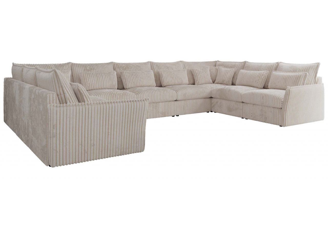 Narożnik - VERSO U 9M - uniwersalny - beżowy, sztruks