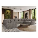 Narożnik - VERSO U 9M - uniwersalny - jasnobrązowy, sztruks