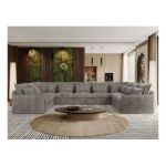 Narożnik - VERSO U 9M - uniwersalny - jasnobrązowy, sztruks