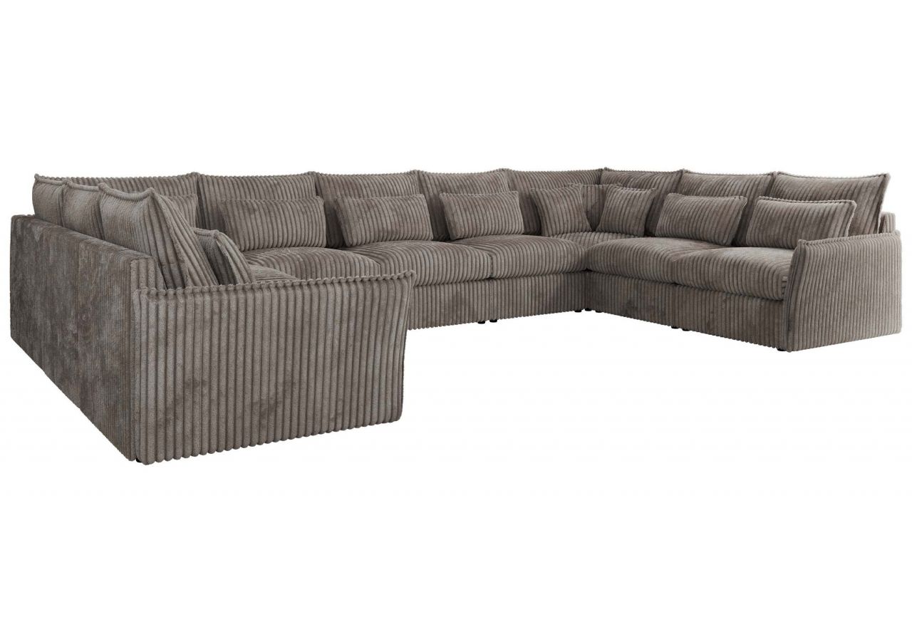 Narożnik - VERSO U 9M - uniwersalny - jasnobrązowy, sztruks