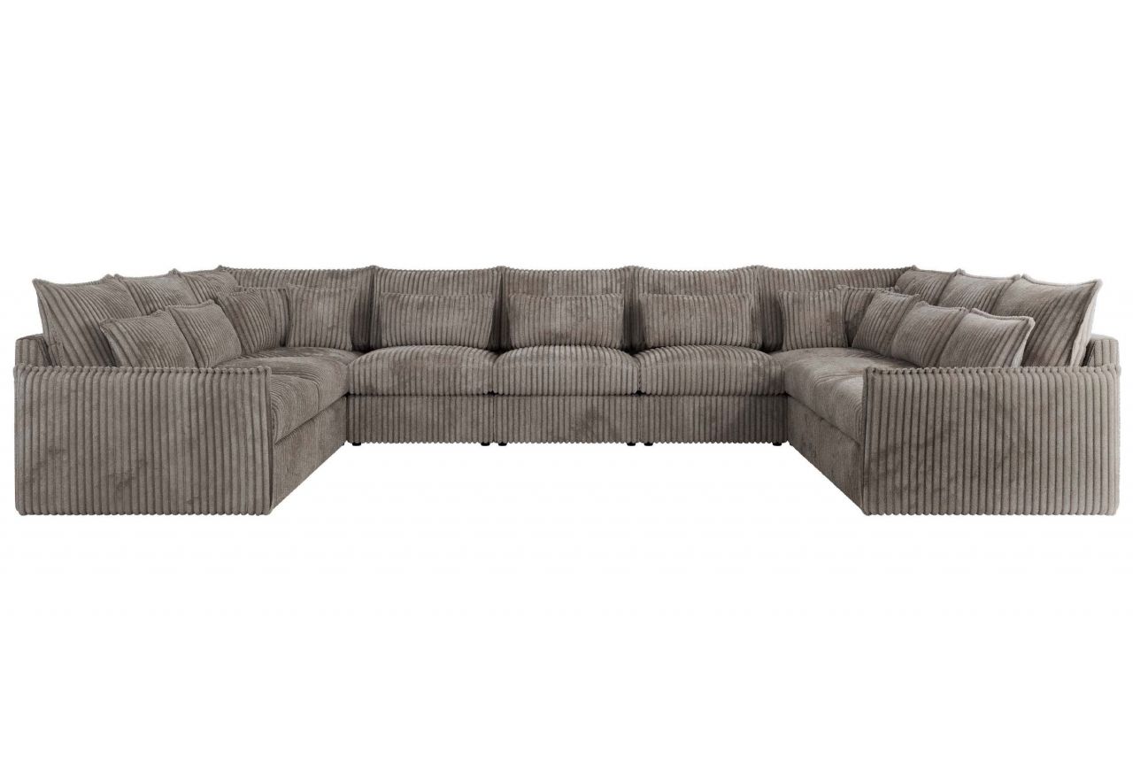 Narożnik - VERSO U 9M - uniwersalny - jasnobrązowy, sztruks