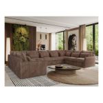 Narożnik - VERSO U 9M - uniwersalny - brązowy, sztruks