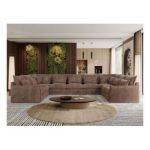 Narożnik - VERSO U 9M - uniwersalny - brązowy, sztruks