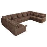 Narożnik - VERSO U 9M - uniwersalny - brązowy, sztruks