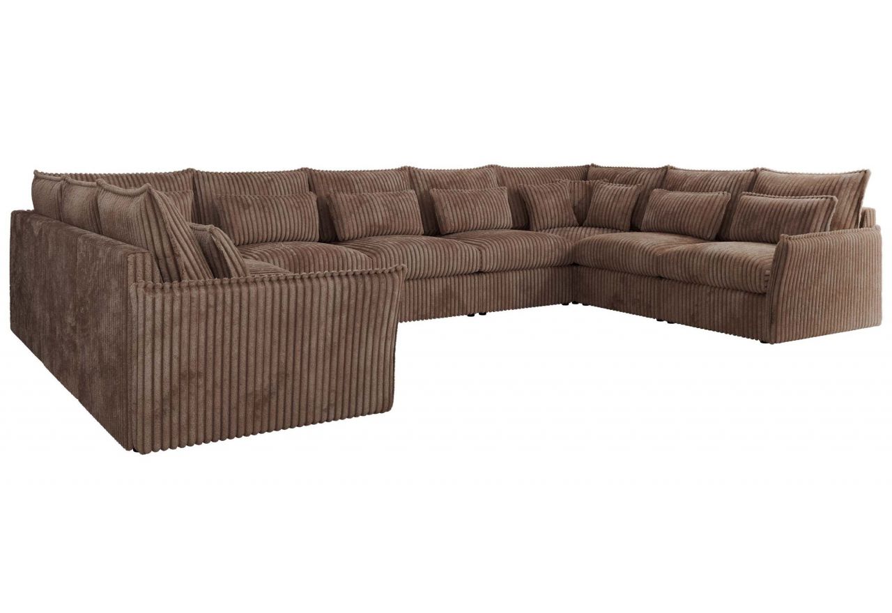 Narożnik - VERSO U 9M - uniwersalny - brązowy, sztruks