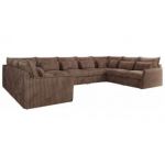 Narożnik - VERSO U 9M - uniwersalny - brązowy, sztruks