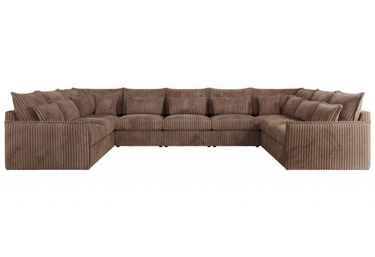 Narożnik - VERSO U 9M - uniwersalny - brązowy, sztruks