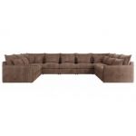 Narożnik - VERSO U 9M - uniwersalny - brązowy, sztruks