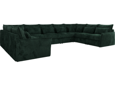 Narożnik - VERSO U 9M - uniwersalny - ciemnozielony, sztruks