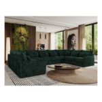 Narożnik - VERSO U 9M - uniwersalny - ciemnozielony, sztruks