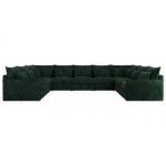 Narożnik - VERSO U 9M - uniwersalny - ciemnozielony, sztruks