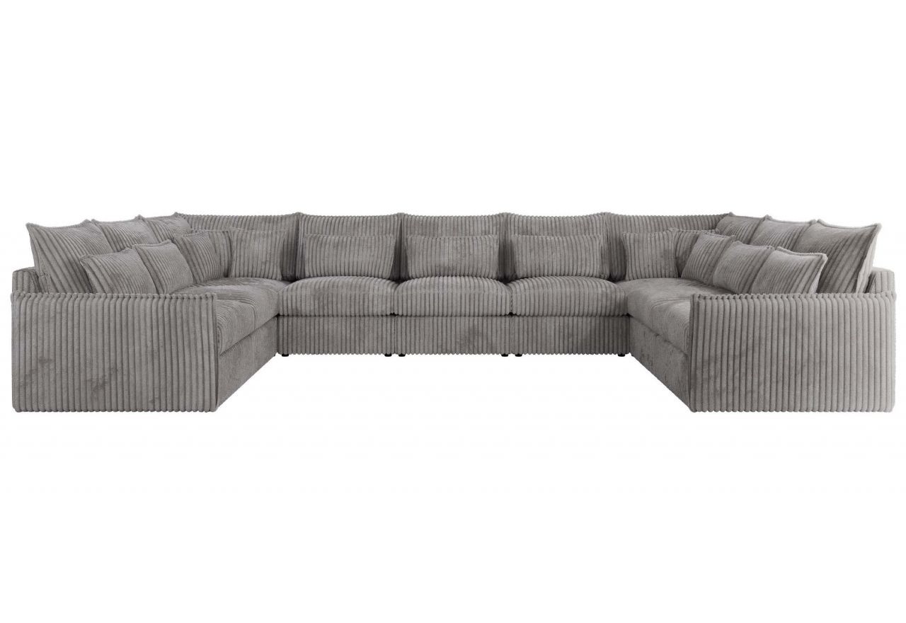 Narożnik - VERSO U 9M - uniwersalny - jasnoszary, sztruks