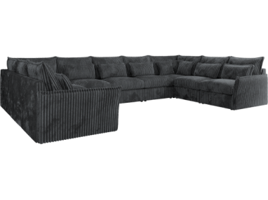 Narożnik - VERSO U 9M - uniwersalny - szary, sztruks