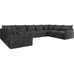 Narożnik - VERSO U 9M - uniwersalny - szary, sztruks