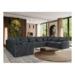 Narożnik - VERSO U 9M - uniwersalny - szary, sztruks