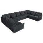 Narożnik - VERSO U 9M - uniwersalny - szary, sztruks