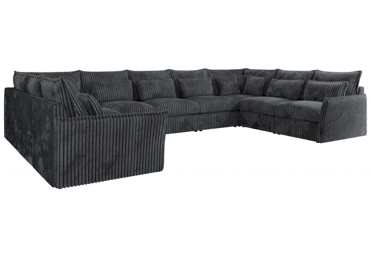 Narożnik - VERSO U 9M - uniwersalny - szary, sztruks