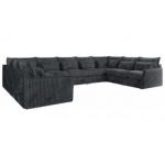 Narożnik - VERSO U 9M - uniwersalny - szary, sztruks