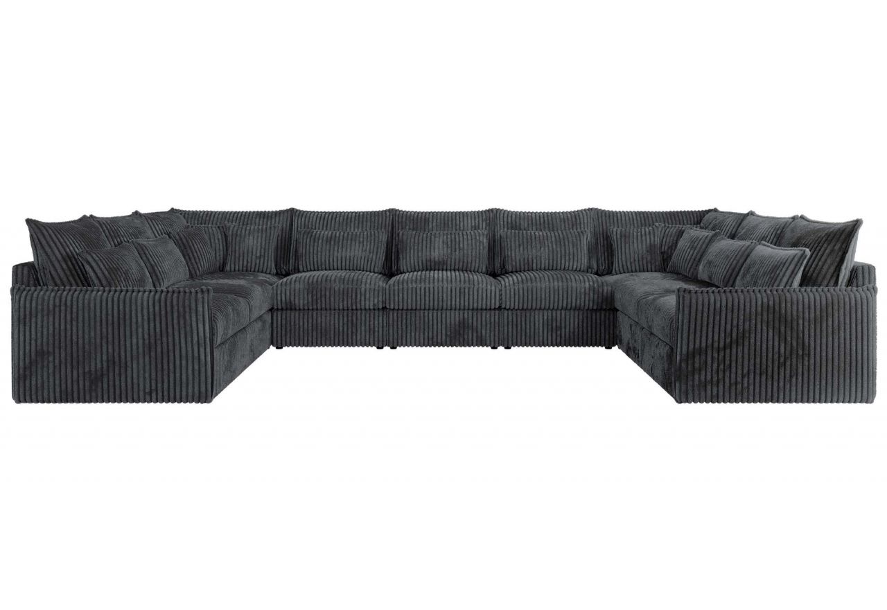 Narożnik - VERSO U 9M - uniwersalny - szary, sztruks