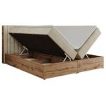 Łóżko kontynentalne ALBERO 4 120x200 - Monolith 02 - beżowy - OUTLET