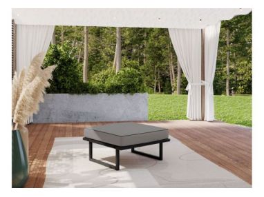 Metalowa pufa ogrodowa ELBA P1 - szary