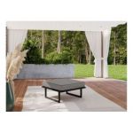 Metalowa pufa ogrodowa ELBA P1 - szary