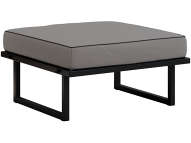 Metalowa pufa ogrodowa ELBA P1 - szary