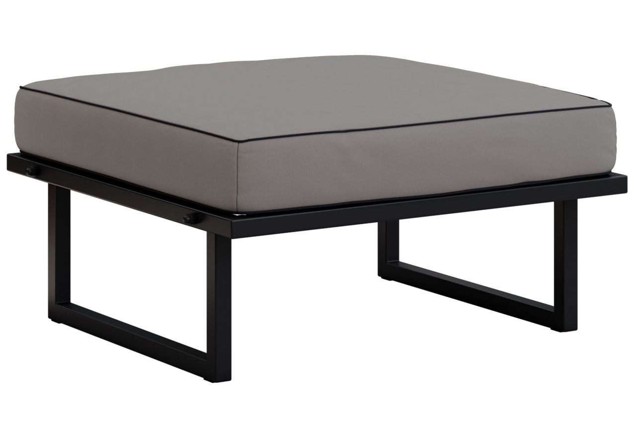 Metalowa pufa ogrodowa ELBA P1 - szary