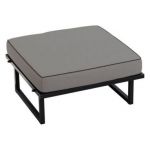 Metalowa pufa ogrodowa ELBA P1 - szary