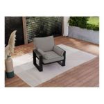 Metalowy fotel ogrodowy ELBA S1 - szary