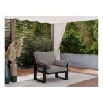 Metalowy fotel ogrodowy ELBA S1 - szary