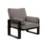 Metalowy fotel ogrodowy ELBA S1 - szary