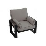 Metalowy fotel ogrodowy ELBA S1 - szary