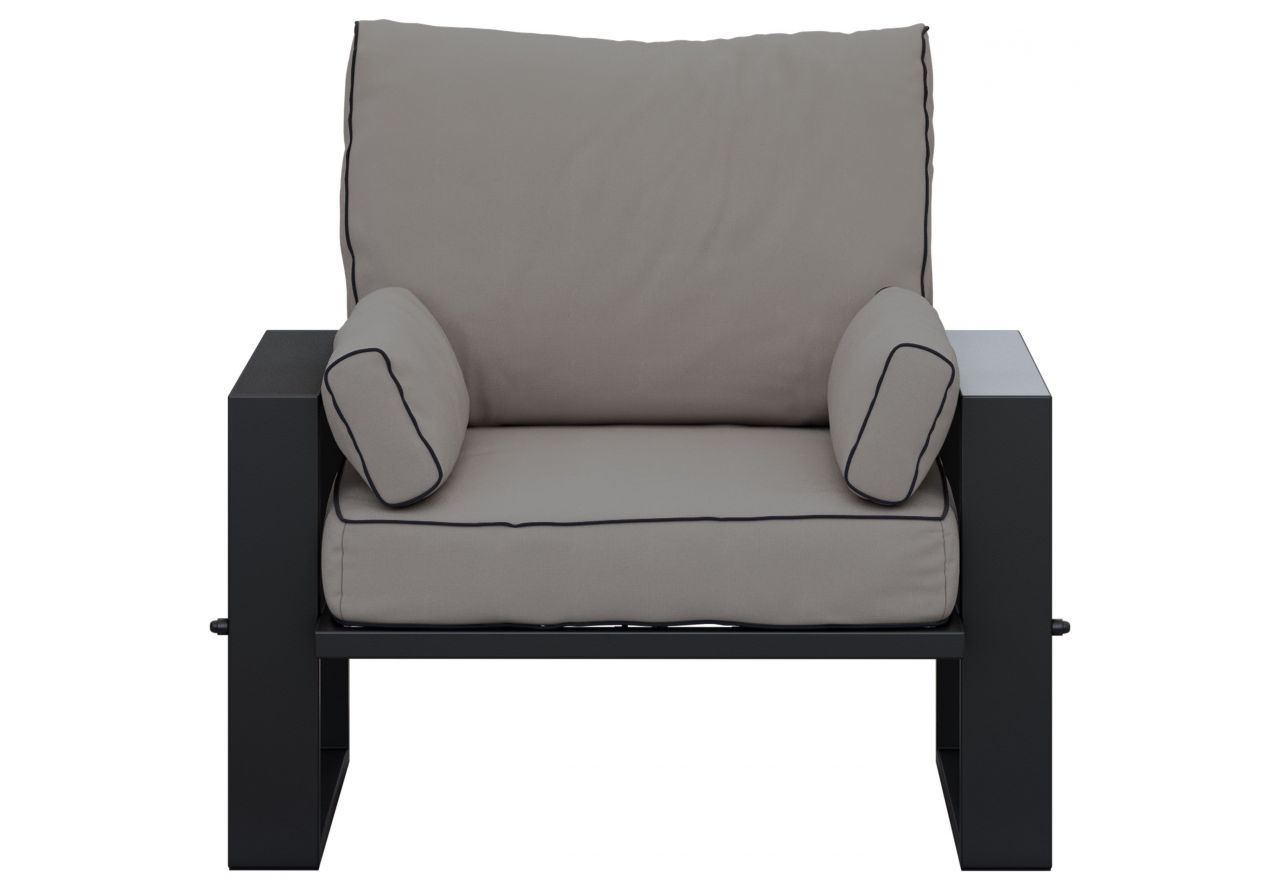 Metalowy fotel ogrodowy ELBA S1 - szary