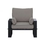 Metalowy fotel ogrodowy ELBA S1 - szary