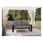 Metalowa sofa ogrodowa ELBA S2 - szary