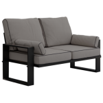 Metalowa sofa ogrodowa ELBA S2 - szary