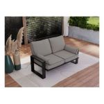 Metalowa sofa ogrodowa ELBA S2 - szary