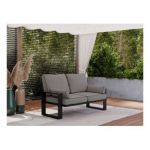 Metalowa sofa ogrodowa ELBA S2 - szary