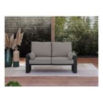 Metalowa sofa ogrodowa ELBA S2 - szary