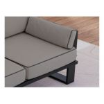 Metalowa sofa ogrodowa ELBA S2 - szary